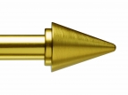 Embout Aluminium pointe, or satiné, pour tube Ø 20 mm