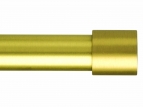 Embout Aluminium cylindrique, or satiné, pour tube Ø 20 mm