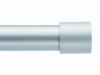 Embout Aluminium cylindrique, métal satiné, pour tube Ø 20 mm