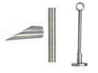 Kit tringlerie embouts cylindre - supports lorgnon recoupables - coloris chrome satin