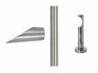 Kit tringlerie embouts cylindre - supports berceau - coloris chrome satin